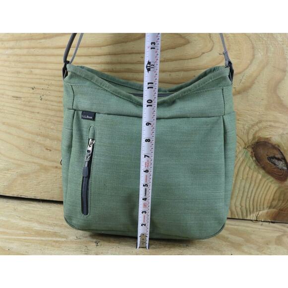 LL Bean Crossbody Womens Green Wayside II Shoulder Zip Around Bag - Picture 7 of 9